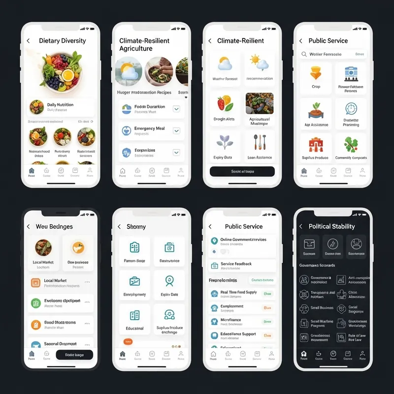 Mobile App: Nutritional Tracking, Food Security, Climate Resilience, Public Service Delivery