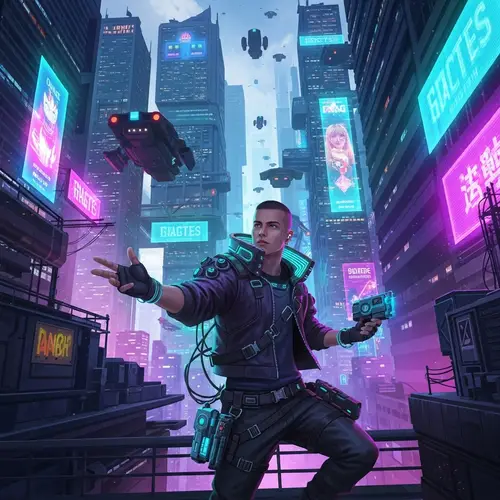 Futuristic Cyberpunk City Art: Inviting Moviegoers with Tech Vibes