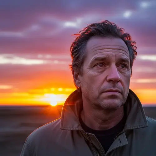 47-Year-Old Man Reflecting at Sunset | Powerful Symbolism