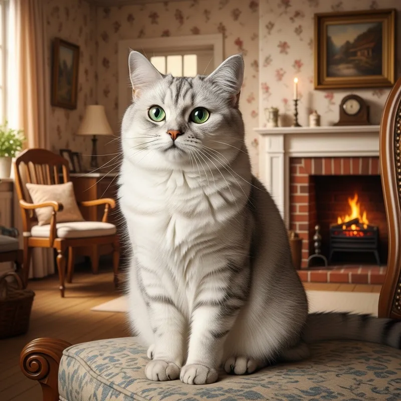 Gorgeous Silver and White Cat