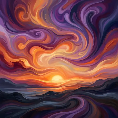 Idyllic Sunset | Abstract Interpretation with Warm Tones