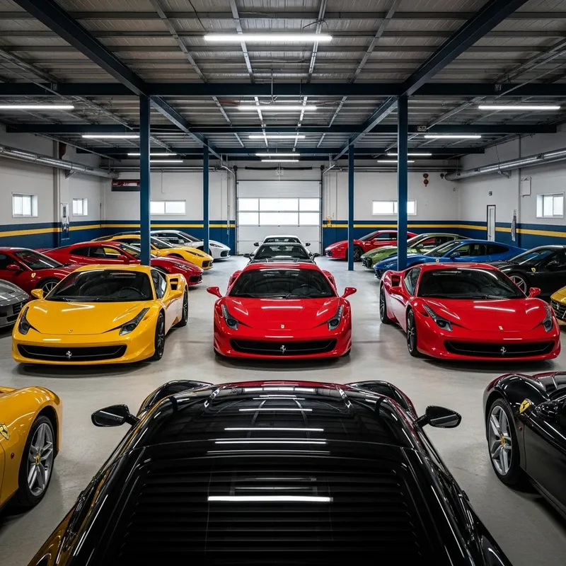 Ultimate Collection of Ferraris in a Luxury Garage