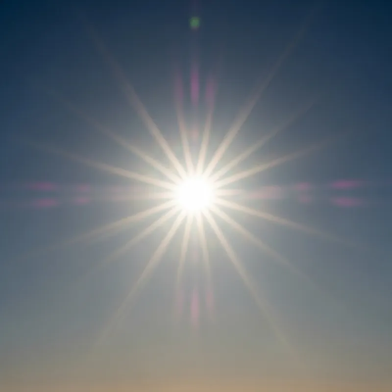 Bright Sun: A Radiant Display in the Clear Sky