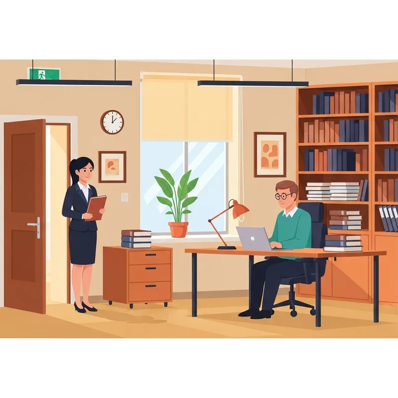 Contemporary Office with Natural Light and Greenery