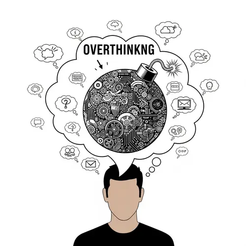 Intricate Overthinking Symbol by South Asian Male