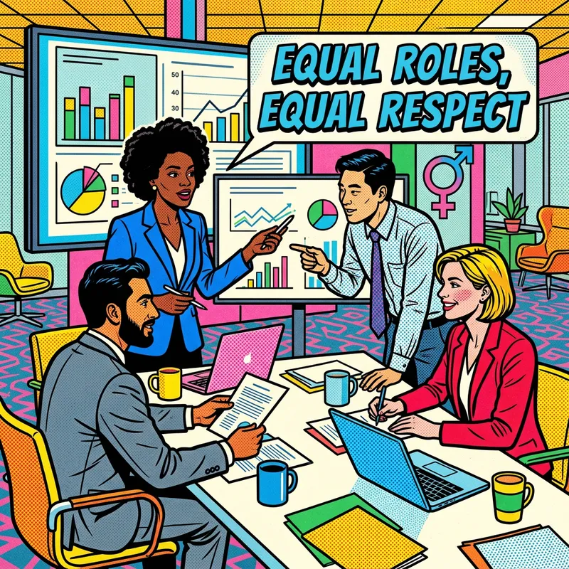 Gender Equality in Diverse Workplace Pop Art Gender Equality in Diverse Workplace Pop Art