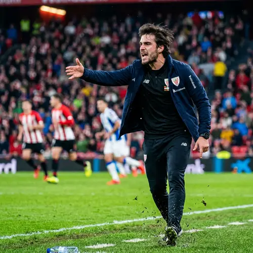 Dynamic Basque Coach Sports Portrait