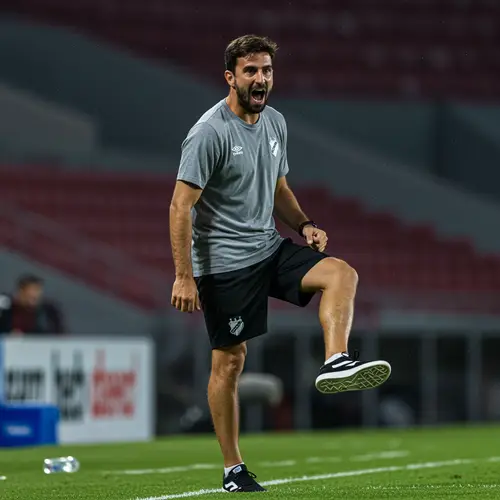 Dynamic Basque Coach Sports Portrait