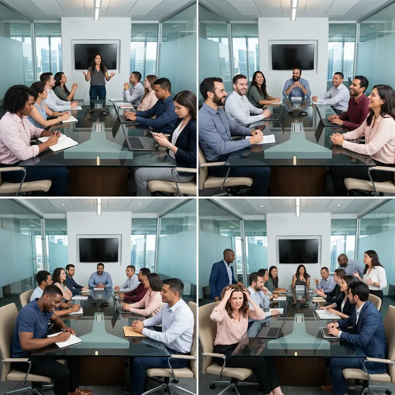 Diverse Conference Room Scenarios - Team Dynamics