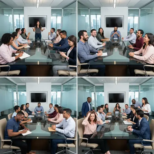 Diverse Conference Room Scenarios - Team Dynamics