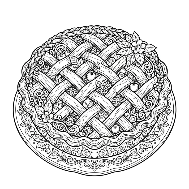 Coloring Book Pie Image for Food Lovers Coloring Book Pie Image for Food Lovers
