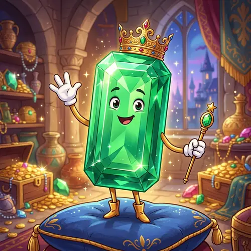 Animated Canotillo-Shaped Emerald Design