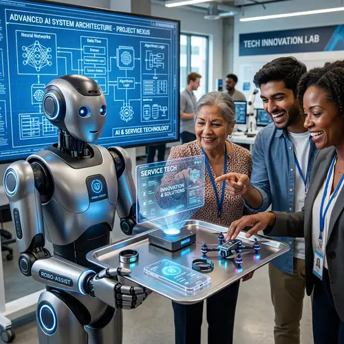 Futuristic Service Technology Showcase with Diverse User Group
