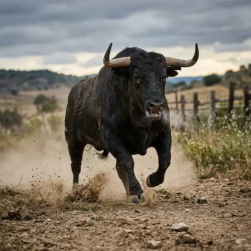 Angry Bull Illustration - Dynamic Artwork