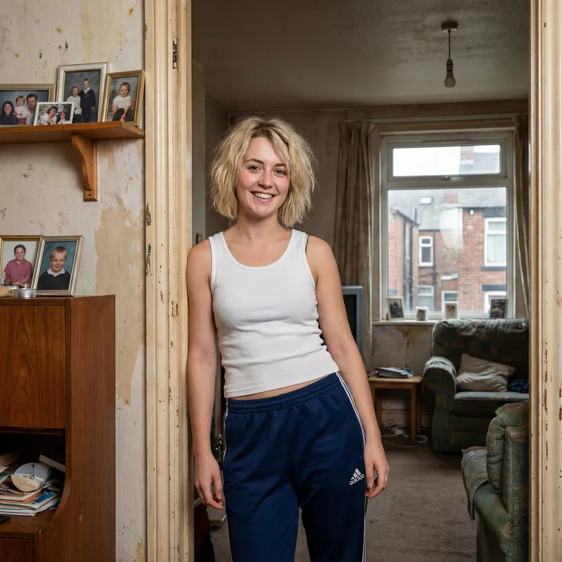 Hyper-Realistic Portrait of a Blonde English Woman in an Ultra-HD 8K Image