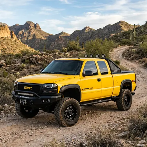 Yellow 2002 GMC Sierra Customized for Sale