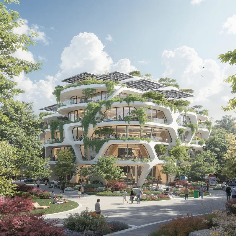 Futuristic Sustainable Offices for Modern Living