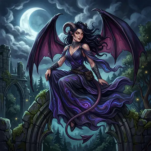 Captivating Succubus Illustration | Mythical Fantasy Art