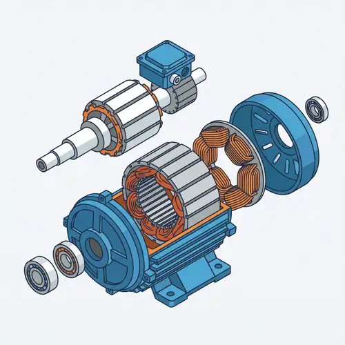 3D Electric Motor Vectorization
