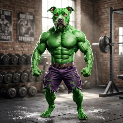Super Strong Hulk-Like Dog: Muscular Canine Bodybuilder!