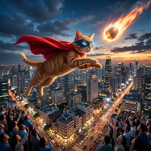 Superhero Cat Saving the World | Action-Packed Scene
