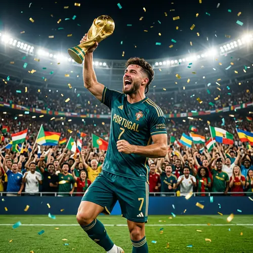 Portuguese Footballer Triumphs Globally with Unique Style
