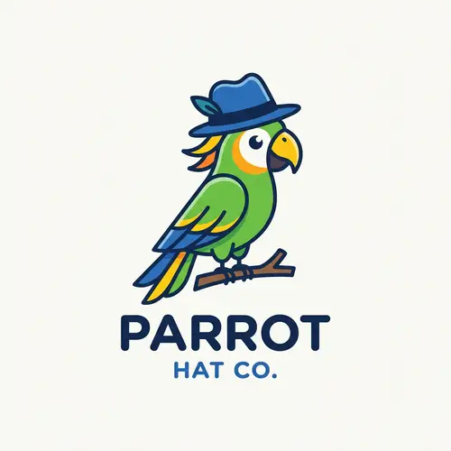 Easy Logo Design: Parrot with Hat