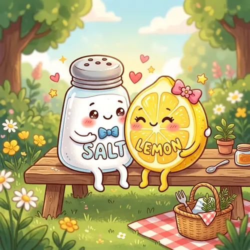 Kawaii Salt & Lemon Couple in Love