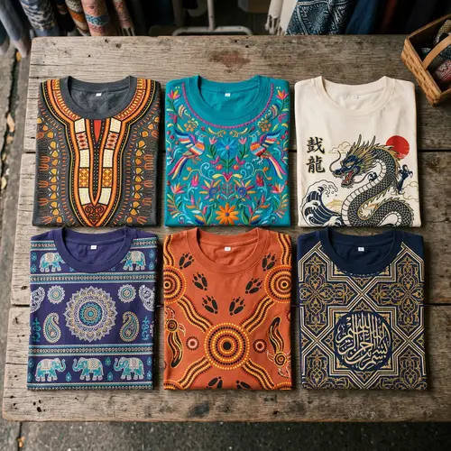 Ethnically Inspired T-Shirts - Global Cultural Designs