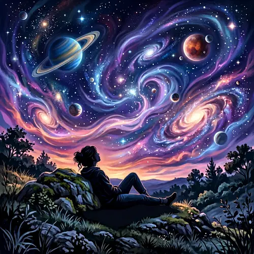 Dreamlike Cosmic Fantasy Artwork