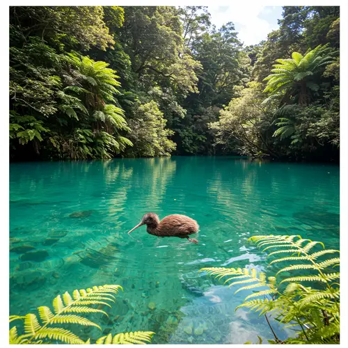 Swimming Kiwi Bird: A Unique Sight