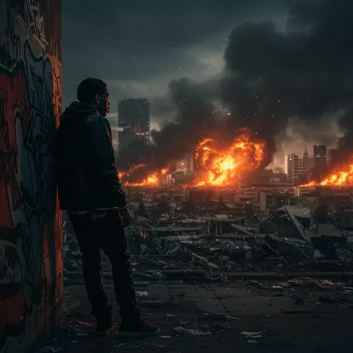 Rap Artist in a War-Torn City