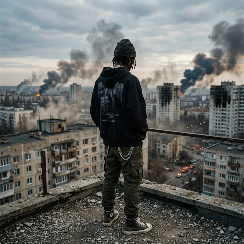 Rap Artist in a War-Torn City