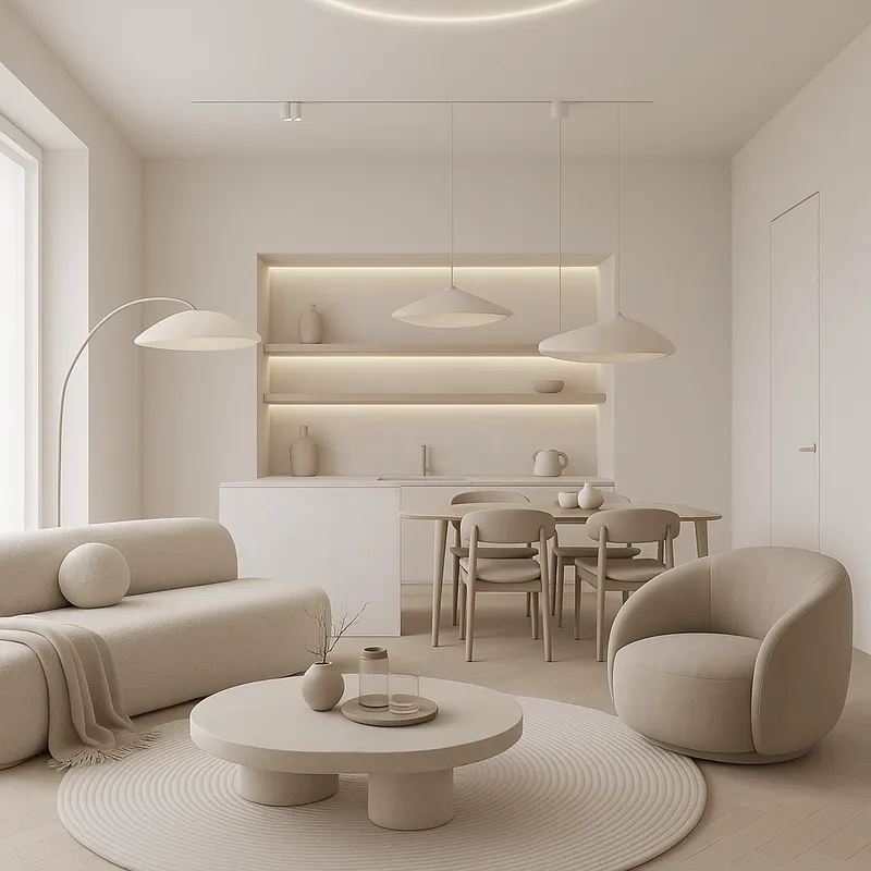 Luxury Japandi Space with Soft Neutral Tones