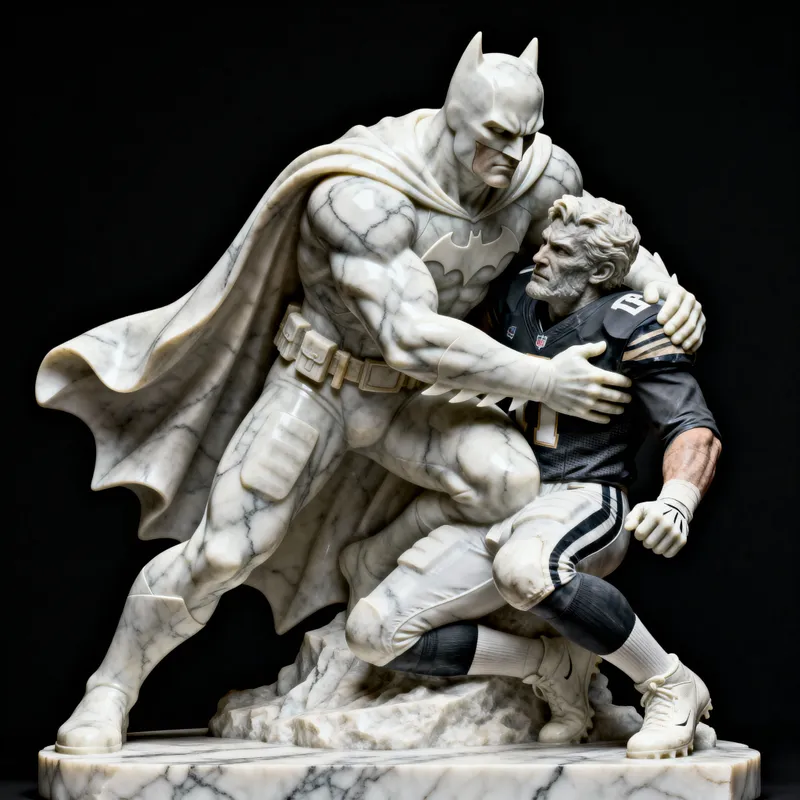 Marble Batman Statue vs. Gus Malzhan