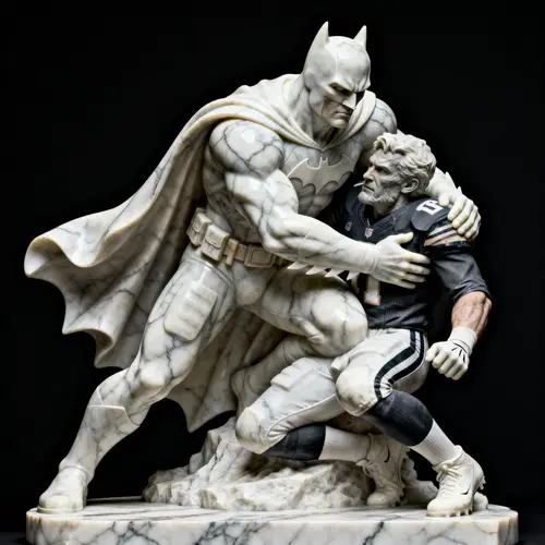 Marble Batman Statue vs. Gus Malzhan