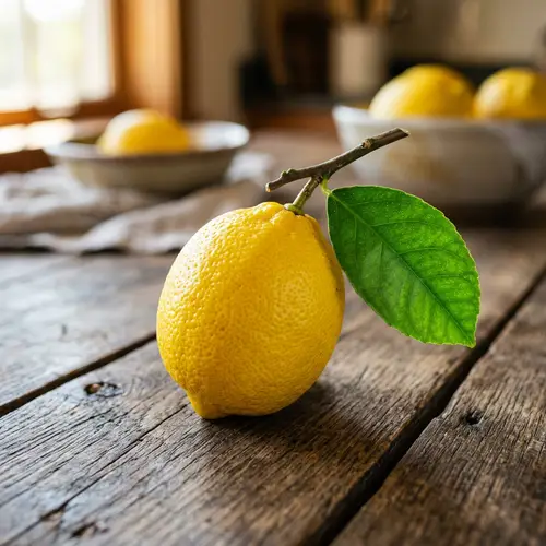 Fresh Lemon: Bright Yellow Citrus Fruit