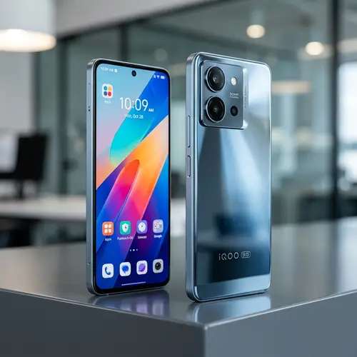 Modern iQOO Z9 5G Smartphone | Sleek Design, Multi-Camera Setup