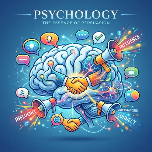 Persuasive Psychology Visuals | Intricate Design in Blue & White