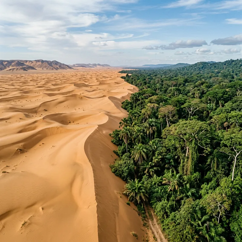 Desert Dunes to Tropical Forest: Nature's Transition Desert Dunes to Tropical Forest: Nature's Transition