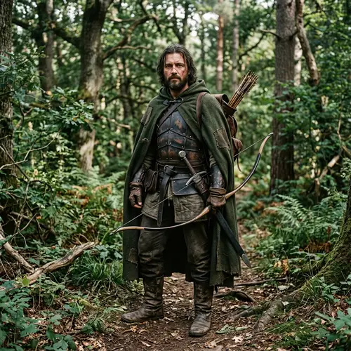 Medieval Ranger | Dark Hair, Brown Eyes & Scars - 38-Year-Old Warrior