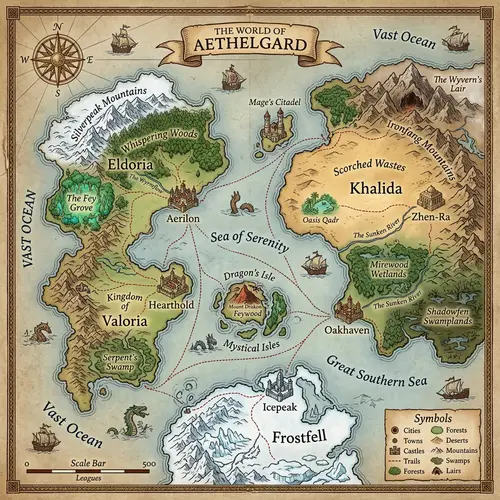 Stunning Fantasy Map for Your Imagination