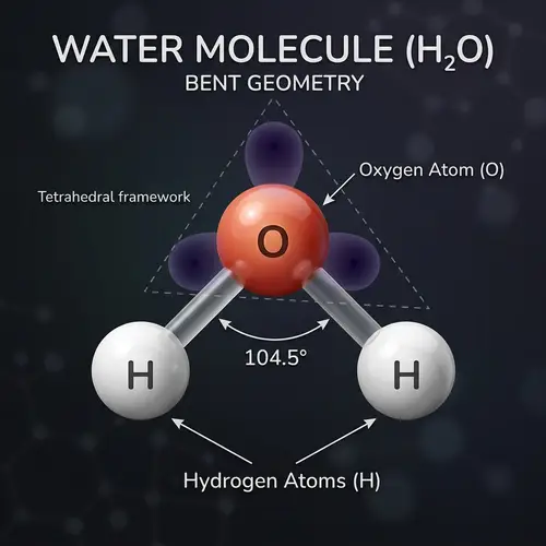 Detailed 3D Water Molecule Visualization