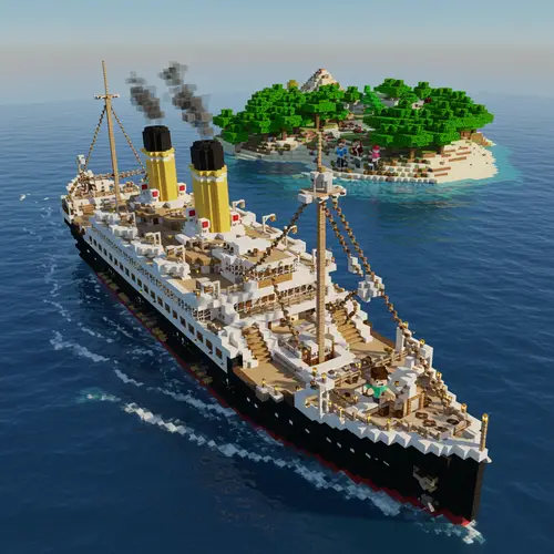 Victorian Ocean Liners in Minecraft Adventure