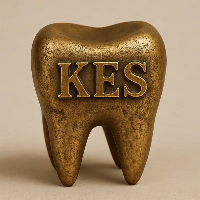 Rustic 3D Gold Tooth Design - KES