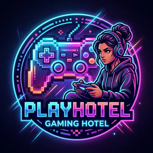 Modern Gaming Hotel Logo Design
