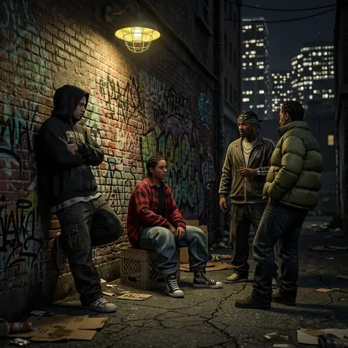 GTA5-Inspired Urban Street Gang Scene