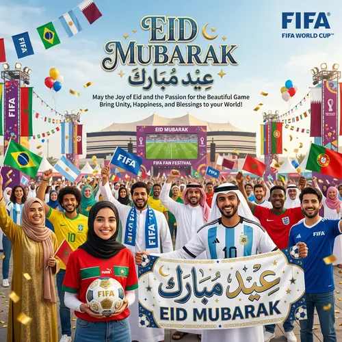 Eid Mubarak FIFA-Themed Greetings