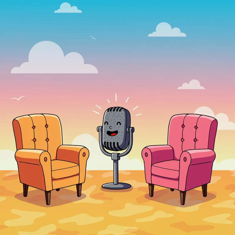 Cartoon Podcast Background Template