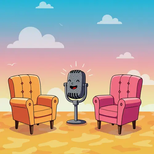 Cartoon Podcast Background Template